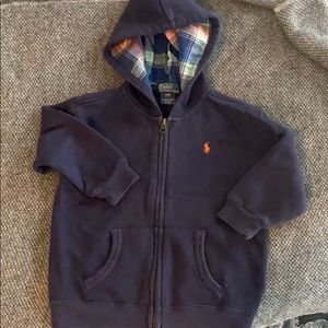 Toddler navy zip-up hoodie